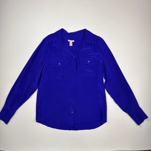 J. CREW SILK BUTTOM DOWN SHIRT